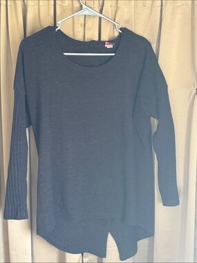 Libian Black Sweater with Red Logo Tag